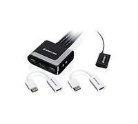 IOGEAR 2-Port HD Cable KVM with DisplayPort Adapters (GCS62HDPKIT)