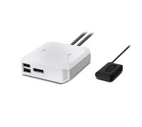 IOGEAR 2-Port USB-C KVM Switch with 4K DisplayPort Output - 4096x2160 60Hz, Plug-and-Play, USB-C Cables & Remote Switch - Mac, Windows, Linux Support (GCS72CC)