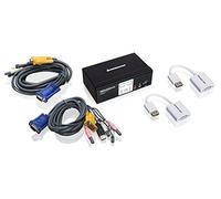 IOGEAR 2-Port VGA and DisplayPort KVMP Kit with Audio and OSD, GCS1802DPKIT