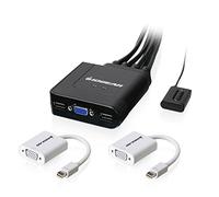 IOGEAR 2-Port VGA and Mini DisplayPort Cable KVM Kit with Audio, GCS72MDPKIT