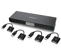 IOGEAR 4-Port Dual-Link DVI and DisplayPort KVMP Kit with 7.1 Audio, TAA Compliant, GCS1784DPKIT