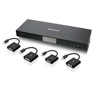 IOGEAR 4-Port Dual-Link DVI and Mini DisplayPort KVMP Kit with 7.1 Audio, TAA Compliant, GCS1784MDPKIT