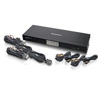 IOGEAR 4-Port Dual-Link DVI KVMP Switch with 7.1 Audio and Cables, TAA Compliant, GCS1784