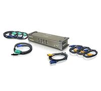 IOGEAR 4 Port Dual View KVM Switch w/Audio and USB Peripheral Sharing