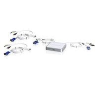 IOGEAR 4-Port MiniView Micro VGA USB KVM Switch with Audio and Cables, GCS634U