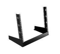 IOGEAR 8U 19" Open Frame Desktop Rack, 110 lb Capacity for AV/Network/Data/IT Equipment, GRDH8U