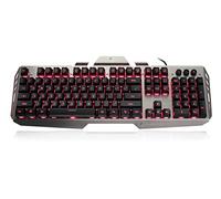 IOGEAR Kaliber Gaming HVER Aluminum Gaming Keyboard, Black/Gray,GKB704L-BK