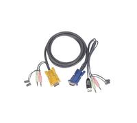 IOGEAR Micro-Lite Bonded All-in-One USB KVM Cable, 10 Feet, G2L5303U