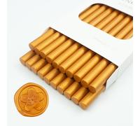 Ioggtser 20PCS Mini Glue Gun Wax Seal Stick for Seal Stamp, Sealing Sticks for Wedding Invitations, Cards, Envelopes (Amber Gold)