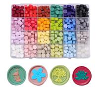 Ioggtser 24 Color Wax Seal Beads Kit with 600PCS Beads for Letter Sealing
