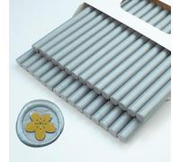 Ioggtser 30PCS Mini Glue Gun Wax Seal Stick for Seal Stamp, Sealing Sticks for Wedding Invitations, Cards, Envelopes (Silver)