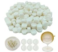Ioggtser 360 PCS Octagon Sealing Wax Beads for Seal Stamp, Making Seals for Wedding and Party Invitations (Pearl White)