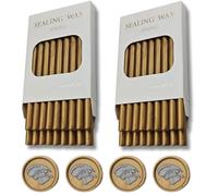 Ioggtser 40 PCS Mini Glue Gun Wax Seal Stick for Stamp, Wedding Invitations, Cards, Envelopes (Bronze Gold)