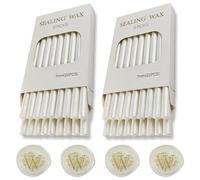 Ioggtser 40 PCS Mini Glue Gun Wax Seal Stick for Stamp, Wedding Invitations, Cards, Envelopes (Pearl White)