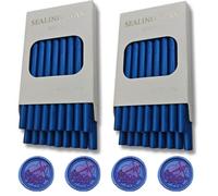 Ioggtser 40 PCS Mini Glue Gun Wax Seal Stick for Stamp, Wedding Invitations, Cards, Envelopes (Sea Blue)