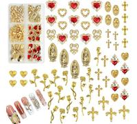 iOHAUU Nail Charms and Gems for Nail Art Decorations, Acrylic, Rhinestone