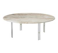 IOI Coffee Table Ø100 Chrome/ Beige
