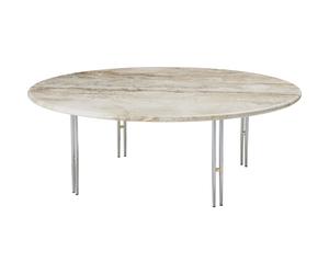IOI Coffee Table Ø100 Chrome/ Beige