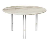 IOI Coffee Table Ø70 Chrome/ Beige