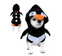 IOICYBF Pet Costume for Small Dogs Cats,Halloween Hoodies Winter Puppy Coat Outfits Funny Pajamas Clothes for Christmas Party,Penguin XL
