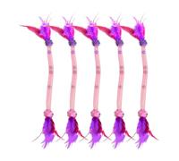 IOIUSKKU 5x Teasing With Stimulating Instinct Toys Bird Catnip Cat Feathers 5x Cat Toys Featuring Feathers Teasing Rope, type+1