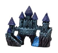 IOIUSKKU Aquarium Tank Decoration Medieval Castle Decoration Realistic Castle In Resin Structure Durable Finish Fish Tank Decor Accessories Saltwater Fish Tanks, Style C