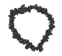 IOIUSKKU Beautiful Natural Crystal Bracelet Beaded Bangle Featuring Unique Agate Beads Lucky Summer Days Elastic Beaded Lovers Bracelet Natural Agate Beads Loose Spacer, Black