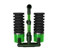 IOIUSKKU Bio Filter Media Air Driven Filter For Shrimp Tank,QS-100A | Double Head Filter With Dual Outlet Works With Air Pump For Mechanical And Biological Filtration In Tank