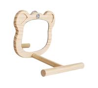 IOIUSKKU Bird Perches For Parrots Stand Wooden Swing Toy Boosts Bird Activity Levels While Supporting Fun Playtime Parakeet Mirror Cage Toys Interactive Play