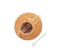 IOIUSKKU Chewing Toy Perch Stand Parakeet Habitat Handmade Breathable Home For Feathered Friends Parakeet Bird Supplies Toy Hanging Birdcage Stand