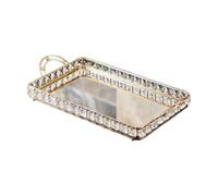 IOIUSKKU Chic Mirror Tray Makeup Tray Jewelry Brings Elegance To Bathroom Vanity Countertop Home Decor Entrance Hall Perfume Decor Vanity Bathroom, 45x26x7cm