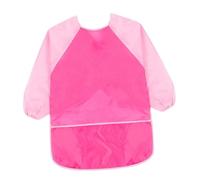 IOIUSKKU Children Painting Smock Long Sleeve Apron Soft And Easy To Clean Convenient For Fun Activities And Creative Play Children Kids Apron Long Sleeve Can Kids Clothes Being Soiled, Pink, L
