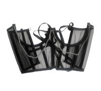IOIUSKKU Classic Underbust Corset for Women,Black,Waist 60cm to 85cm
