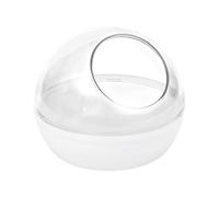 IOIUSKKU Clear Pet Bath Container For Hamsters Observation Friendly Makes Bath Time Enjoyable For Pets To Small Animal Sand Box Gerbils Room Cage, transparent, 15.5x12cm