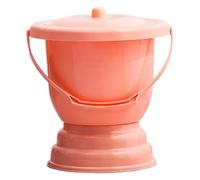 IOIUSKKU Compact Spittoon with Lid Portable Urinal Bottle for Bedroom 21x23cm Toilet Handheld, Orange, 28x27cm L