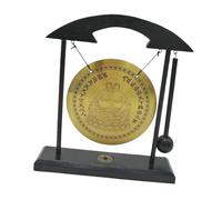 IOIUSKKU Decorative Gong Ornament With Stand For Tranquil Office Desk Or Table Setting Gong Ornament Mini Chinese With Stand, Style C