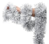 IOIUSKKU Easy To Christmas Ball Garland Silver Garland Decor For Party And Christmas Day Silver Tinsel Reusable Ornament Soft And Pliable Long-lasting Color Retention,