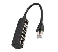 IOIUSKKU Efficient LAN Networking Extension Ethernet Splitter Ensures Reliable Signal Transmission And Connectivity Network Port Ethernet Connector Plug And Play, One to Four