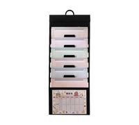 IOIUSKKU Expanding File Organizer Accordion File Organizer 6 Tier Multifunctional with Large Capacity Wall Mount Paper Folder Hanging Letter A4 Size Home Office