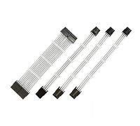 IOIUSKKU Extension Power Cable Case Connectors Supply Nylon Safe Wear-resistant Cord Set Motherboard Adapter Cables Kit, White