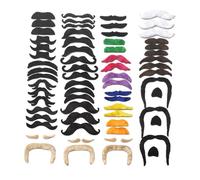 IOIUSKKU Fake Mustache Collection Various Fun Options For All Ages Convenient Easy Holiday Parties And Events Dressing Up Costume Accessories Party Supplies