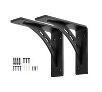 IOIUSKKU Floating Shelf Brackets for Display Storage Heavy Duty Metal Support Hardware Shelves Brackets Wall Mounted Heavy Duty Support Thickened L Bent Wall Shelf Thickened Reinforced