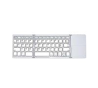 IOIUSKKU Folding Keyboard Rechargeable Wireless Laptop Keypad Computer Supplies Foldable Design Convenience Office Accessories, White