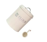 IOIUSKKU Food Storage Container Nordic Style Retro Bin Storing Flour Tea Coffee Sugar In Stylish Neat Kitchen Is Good Helper And Decoration For Home And Kitchen Storage, Milk White, 24x18cm