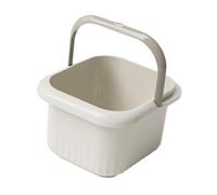 IOIUSKKU Foot Bath Basin Featuring Massage Roller Foot Soaking Tub Designed for Ultimate Comfort at Home Spa Pampering Bath Basin for Soaking Feet Footbath Bucket, White, 21.5x25x23.5cm