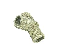 IOIUSKKU Hand Woven Rabbit Grass House Bed Chew Toy Keeps Pets Happy And Engaged In Play Hamster Tunnel Pet Training Interactive Fun Toy Rats Puppy Kitten Rabbit Play Tunnel Bored Pet Tubes