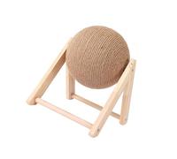 IOIUSKKU Interactive Wooden Cat Scratching Ball Exercise Toy for Pets, L