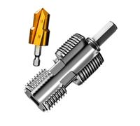 IOIUSKKU Internal Thread Cutter Multifunctional Sturdy Essential Tool for Addressing Plumbing Issues and Leaky Faucets PVC Pipe Threader Kit Internal 4 Point and 6 Point, with Hole Drill