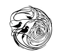 IOIUSKKU Iron Wall Sculpture Abstract and Charming Wall Decoration for Entryways Metal Bird Decoration Black Sculpture