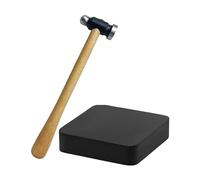 IOIUSKKU Jewelry Repair Tools Kit with Mini Steel Mallet and Bench Block Essential for Crafting Shaping and Metal Working Stamping Hammering Shaping Chasing Flattening